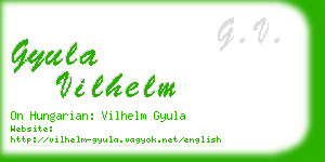 gyula vilhelm business card